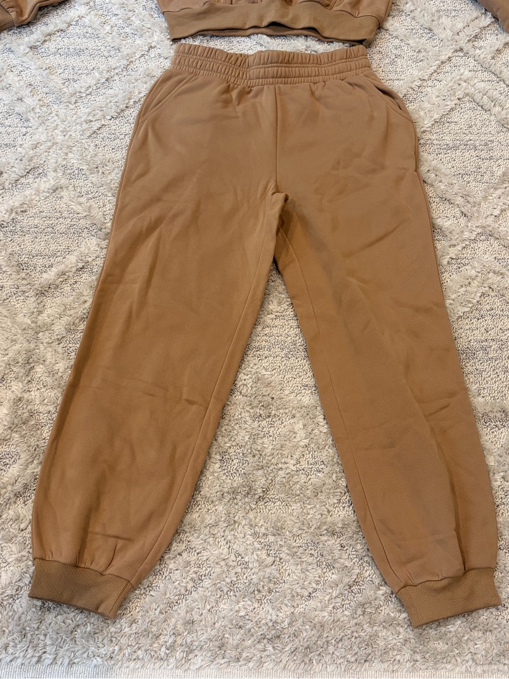 Women's Brown Hooded Sweatshirt and Jogger Set - Picture 3 of 8